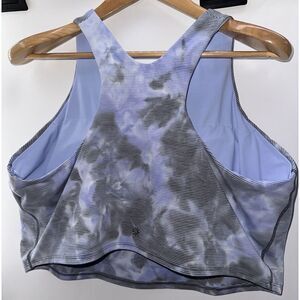 ATHLETA NWT Conscious Crop Sports Bra Tank‎ Size 3XL High Neck Gym Tie-Dye